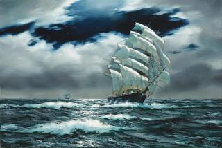 Henry Scott - Moonlit night, North Passage