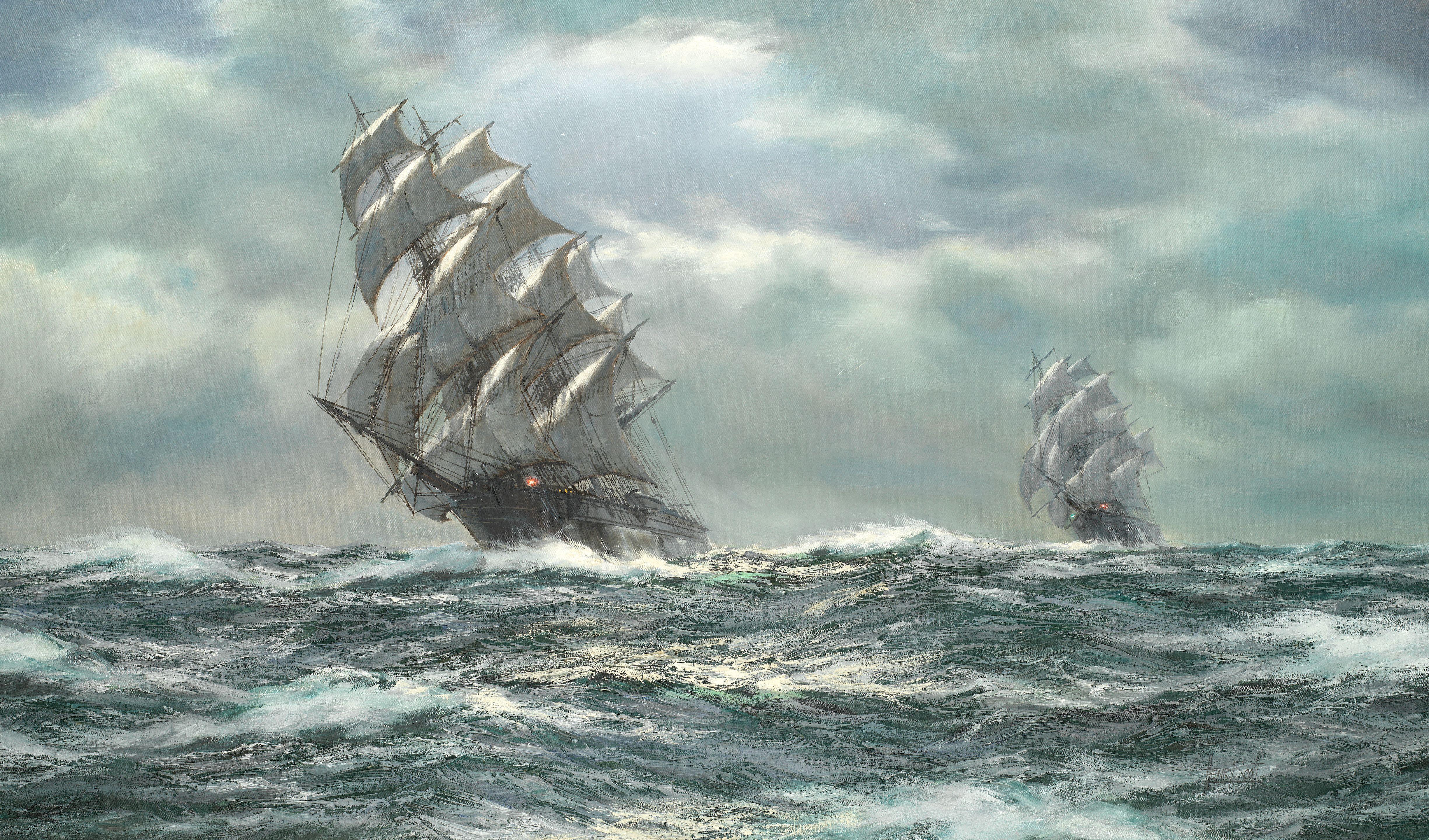 Henry Scott - \'The Great Tea Race Of 1866 - Black Prince Leading Taeping\'