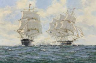 Henry Scott - The U.S.S. Chesapeake and H.M.S. Shannon locked in a death grip, 1 June 1813