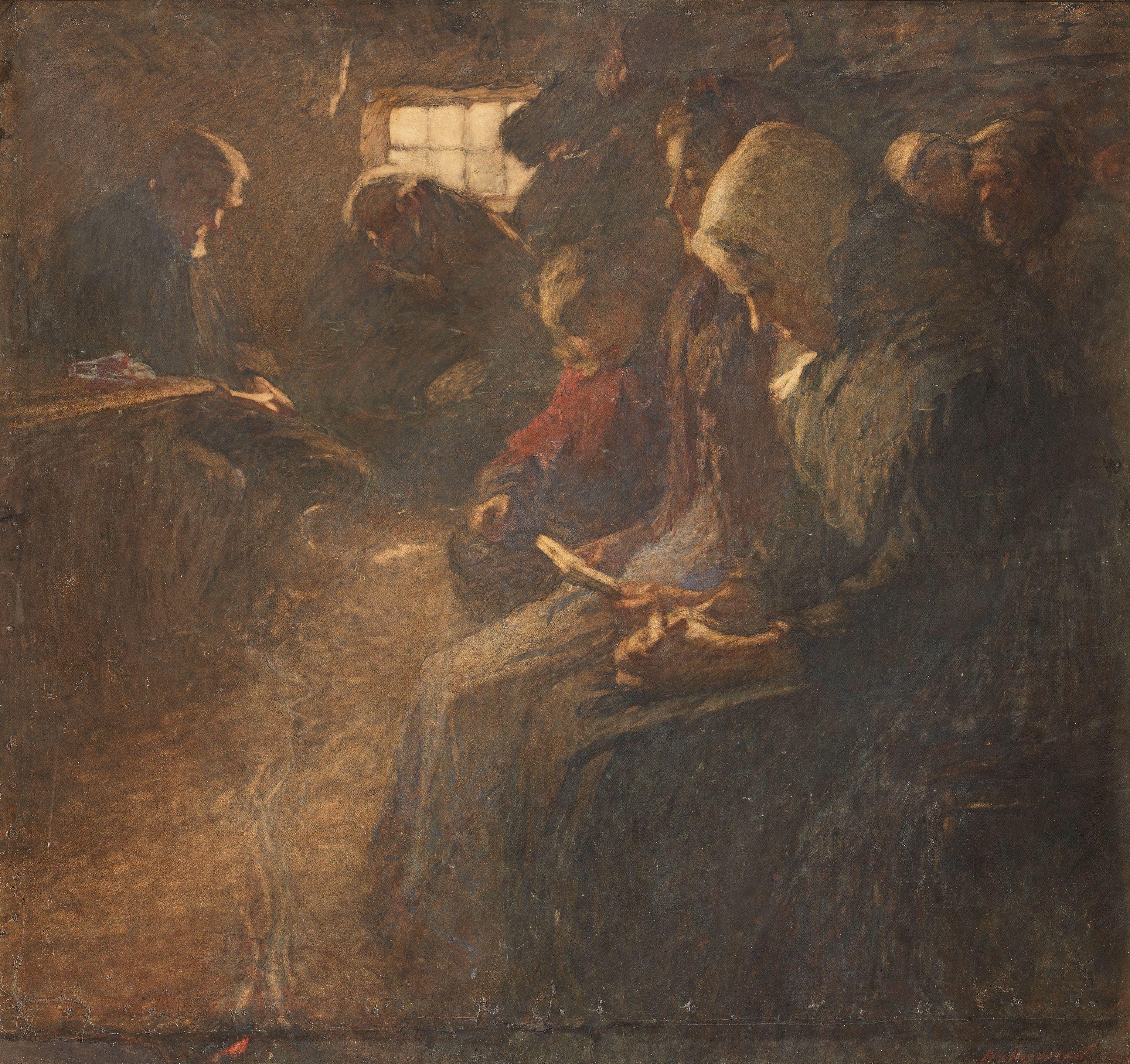 Henry Silkstone Hopwood - A Cottage Service in The Hebrides