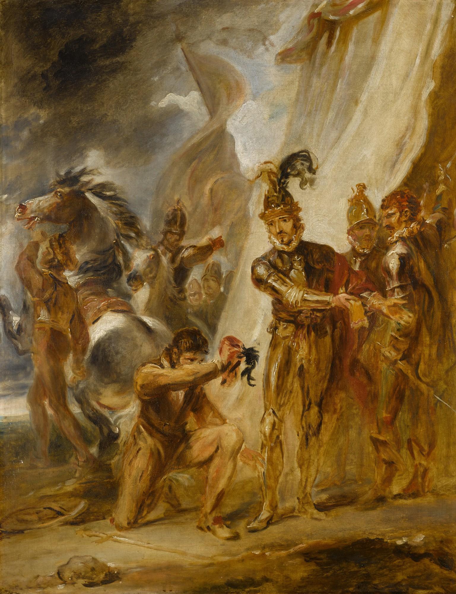 Henry Singleton, R.A. - A knight paying homage