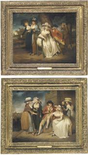 Henry Singleton, R.A. - The West End of the Town; and The East End of the Town