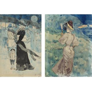 Henry Somm - French Women Of Fashion: Two Works