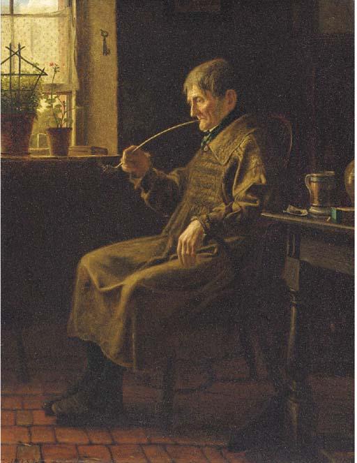 Henry Stacy Marks, R.A., R.W.S., H.R.C.A., H.R.P.E - A quiet pipe