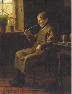 Henry Stacy Marks, R.A., R.W.S., H.R.C.A., H.R.P.E - A quiet pipe