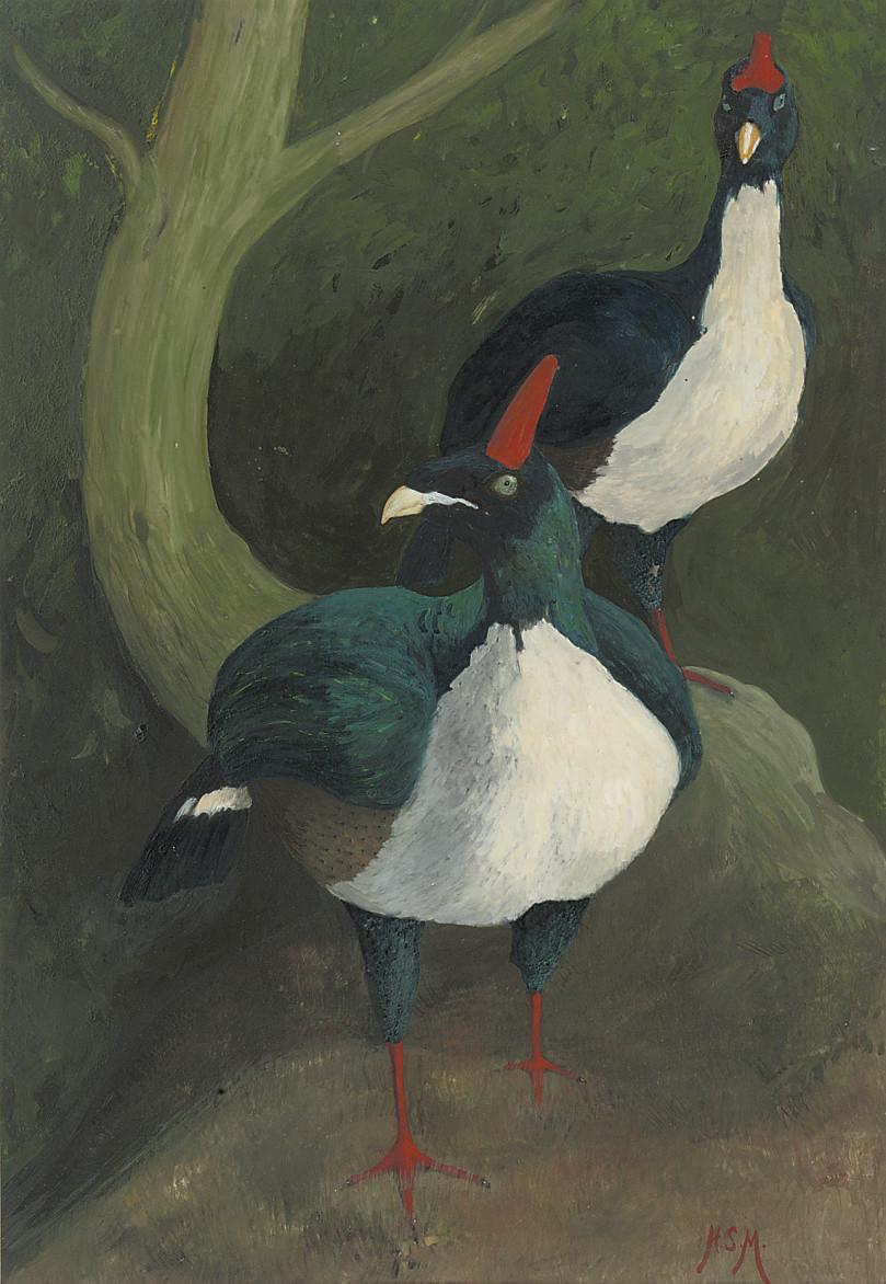 Henry Stacy Marks, R.A., R.W.S. - Two horned guan