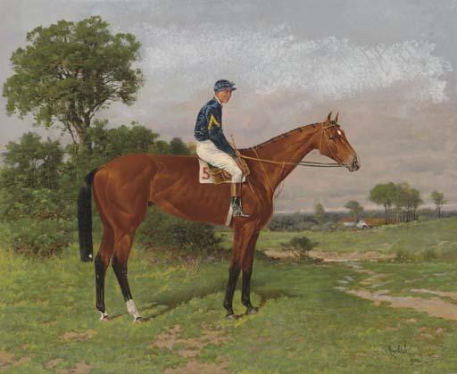 Henry Stull - White Crest with jockey up