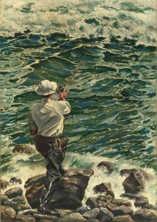 Henry Sumner Watson - Casting into the Montauk