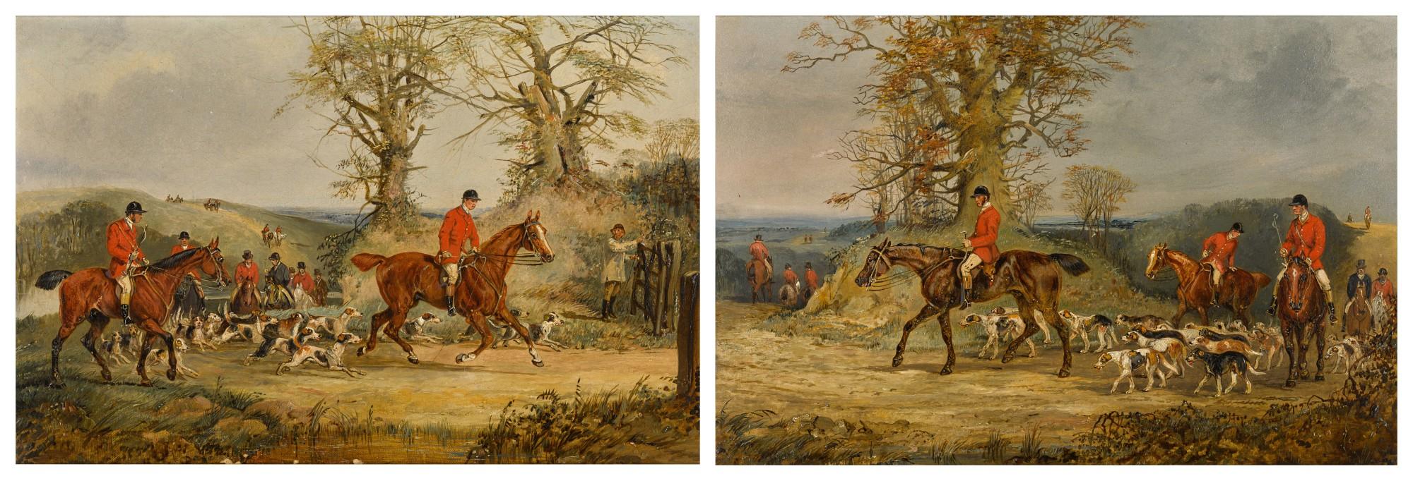 Henry Thomas Alken Snr. - Hunting Scenes: Setting off; The End of the Day