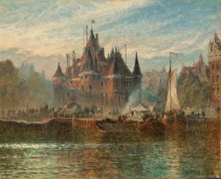 Henry Thomas Dawson - Amsterdam, Blick auf den Nieuwe Markt.