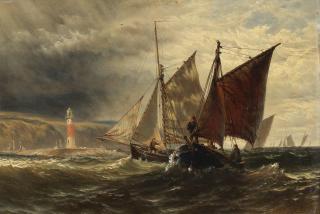 Henry Thomas Dawson - \'Boating into Plymouth Squall Coming On\'