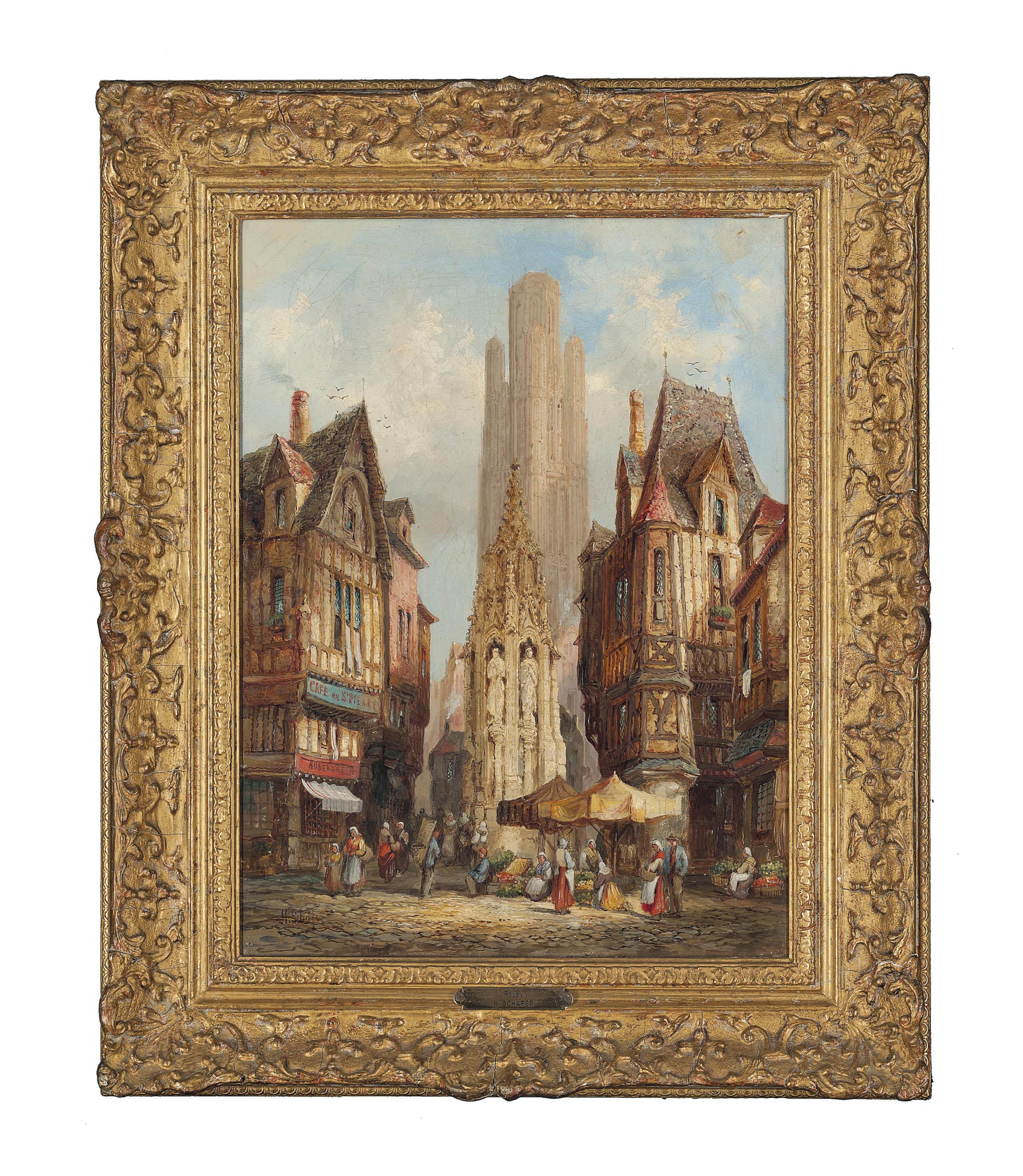 Henry Thomas Schäfer - Place De La Croix De St Pierre, Rouen
