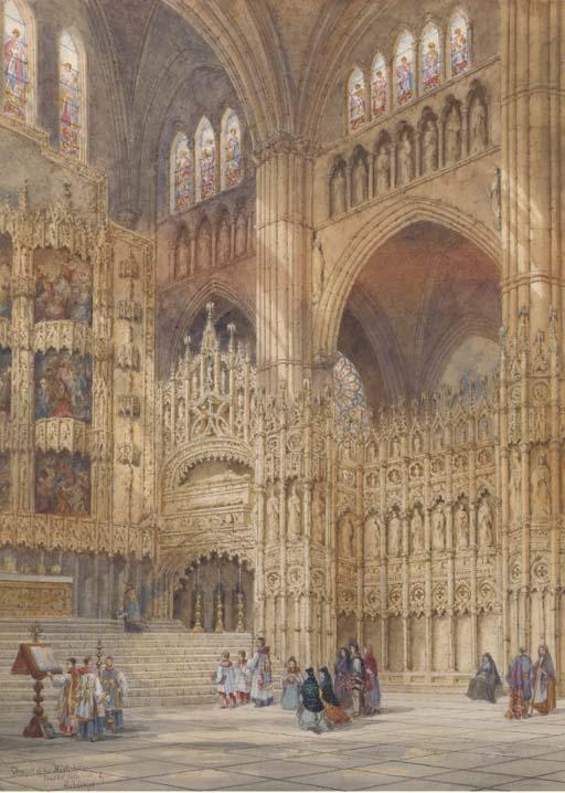 Henry Thomas Schafer, R.B.A. - Chapel of the High Altar, Toledo Cathedral, Spain