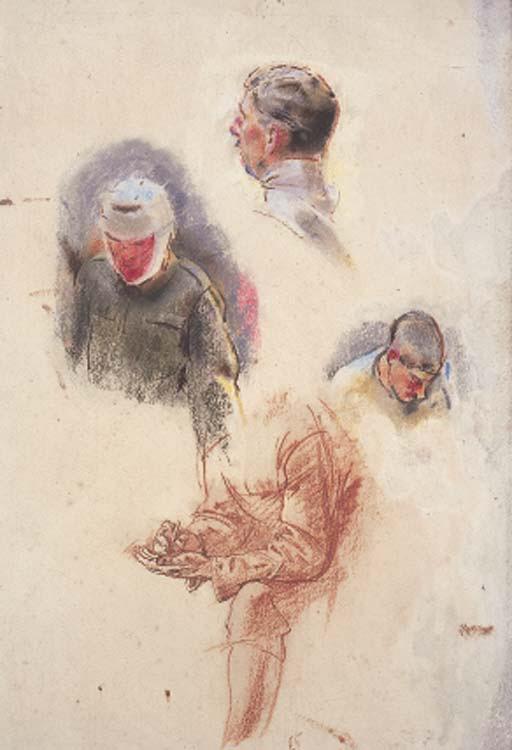 Henry Tonks - Study for \'An advanced dressing Station in France\'