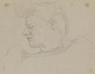 Henry Van De Velde - Portrait der Maria Sèthe im Profil.