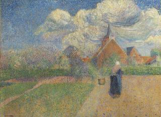 Henry van de Velde - Verger avec paysanne