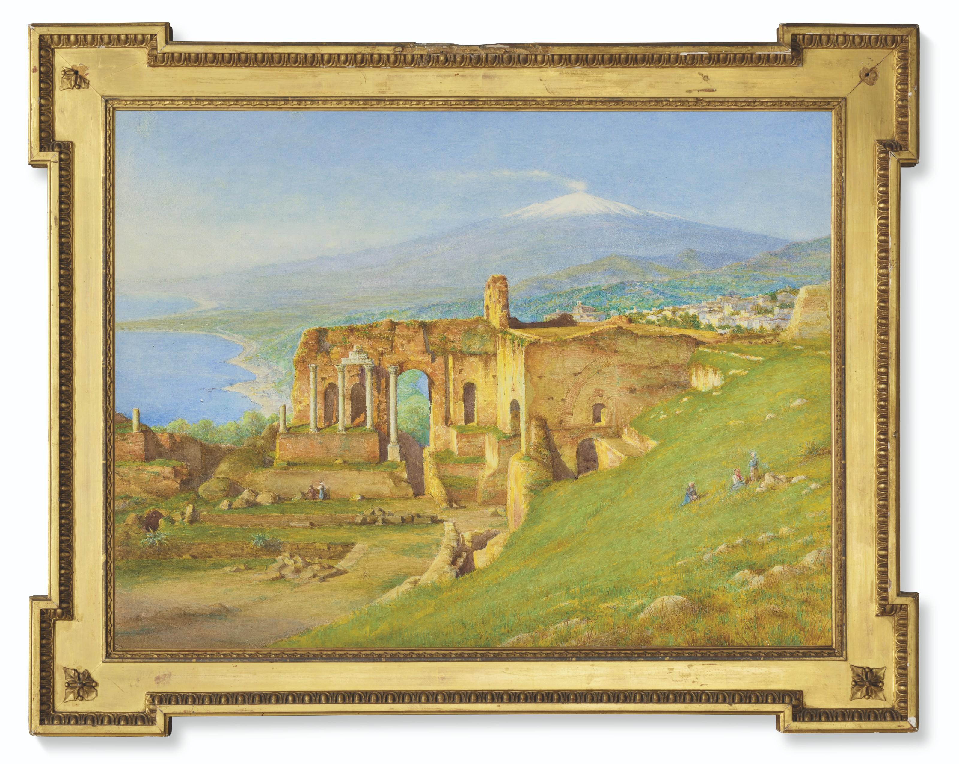 Henry Wallis, R.W.S. - Etna, From The Theatre At Taormino