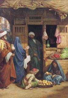 Henry Wallis - A fruit market, Suez