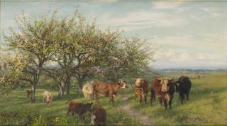 Henry William Banks Davis - Betande kor