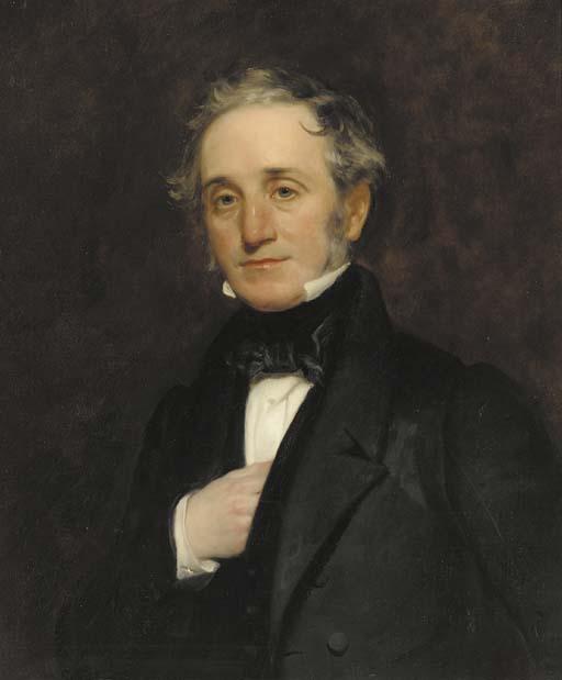 Henry William Pickersgill, R.A. - Portrait Of Thomas Cubitt (1788-1855), Quarter-Length, In A Black Coat And Waistcoat