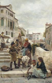 Henry Woods, R.A. - Bartering