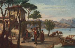 Henry Woods - Figures By The Waters Edge