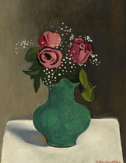 Henryk Berlewi - Les Roses Dans Un Vase Vert