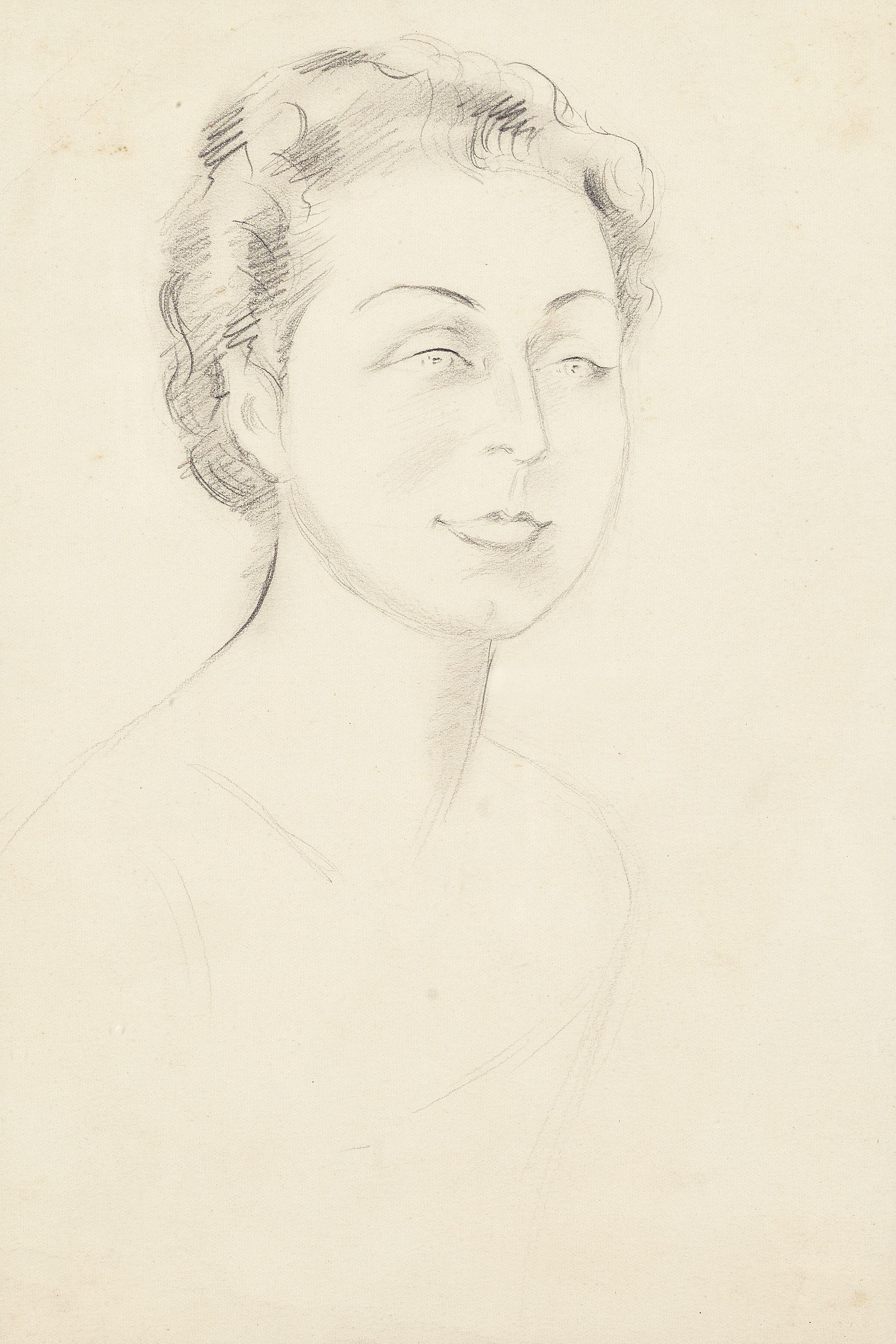 Henryk Berlewi - Portrait sketch of a lady