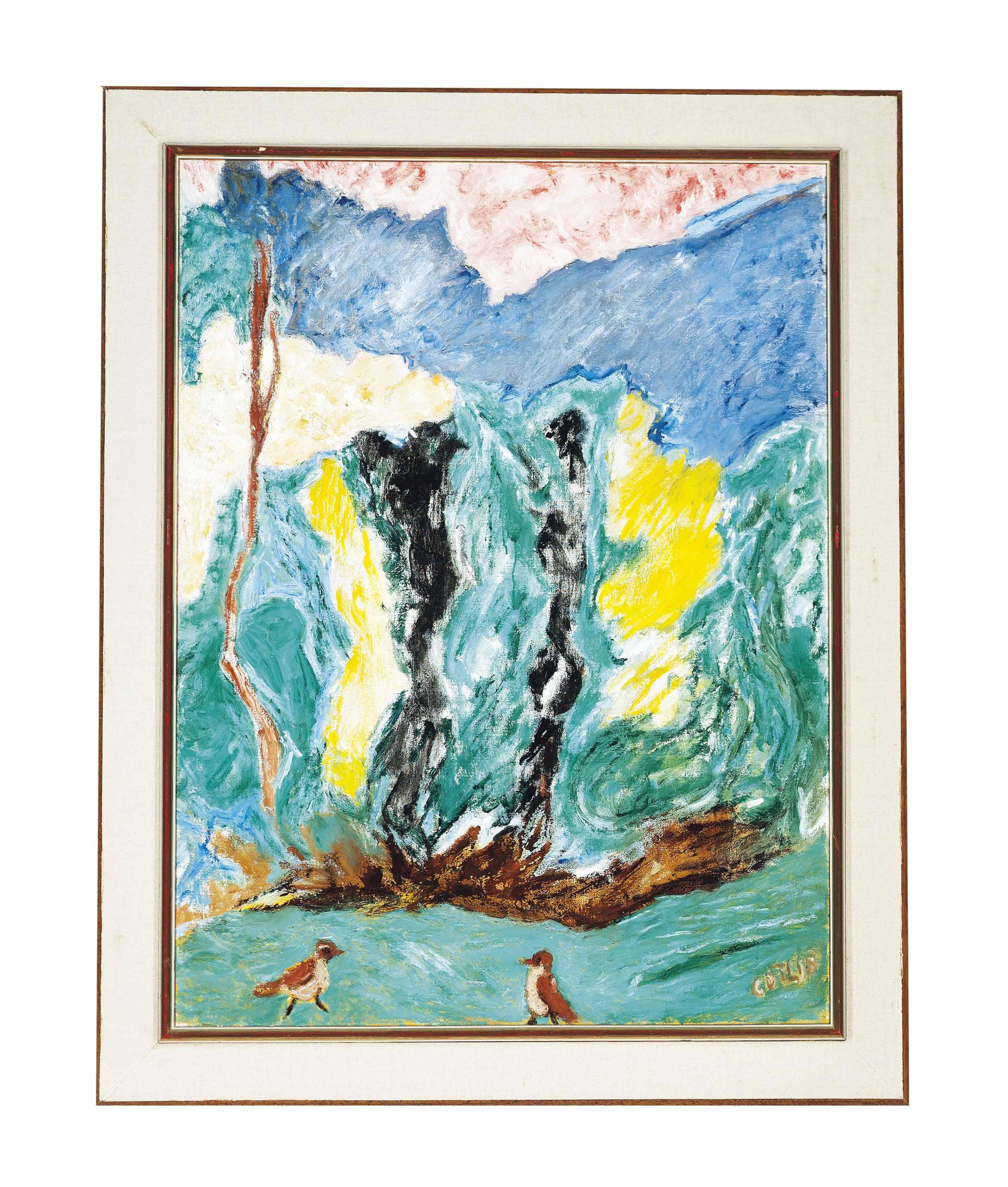 Henryk Gotlib - Trees in the garden at South Godstone