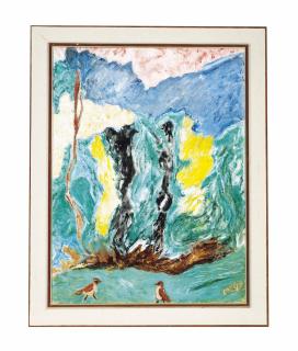 Henryk Gotlib - Trees in the garden at South Godstone