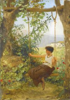 Henryk Siemiradzki - Girl On A Swing
