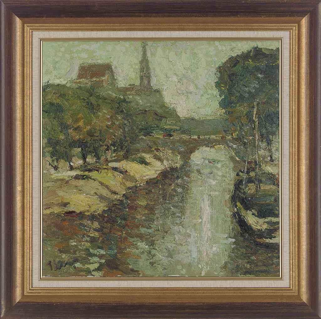 Heorhiy Zaychenko - On the Seine with Notre Dame in the distance