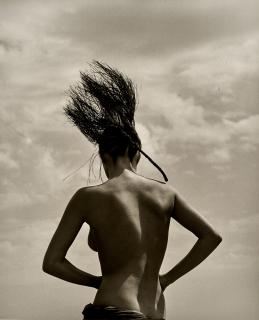 Herb Ritts - Consuelo with Pine Branch, Paradise Cove, 1984