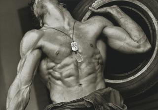 Herb Ritts - Fred with Tires I, Hollywood, 1984