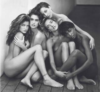 Herb Ritts - Stephanie, Cindy, Christy, Tatjana, Naomi, Hollywood, 1989