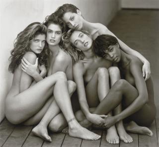 Herb Ritts - Stephanie, Cindy, Christy, Tatjana, Naomi, Hollywood, 1989