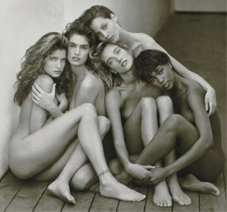 Herb Ritts - Stephanie, Cindy, Christy, Tatjana, Naomi, Hollywood, 1989