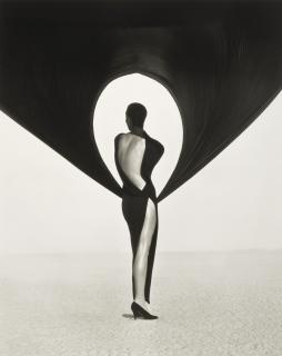 Herb Ritts - Versace Dress, Back View, El Mirage, 1990