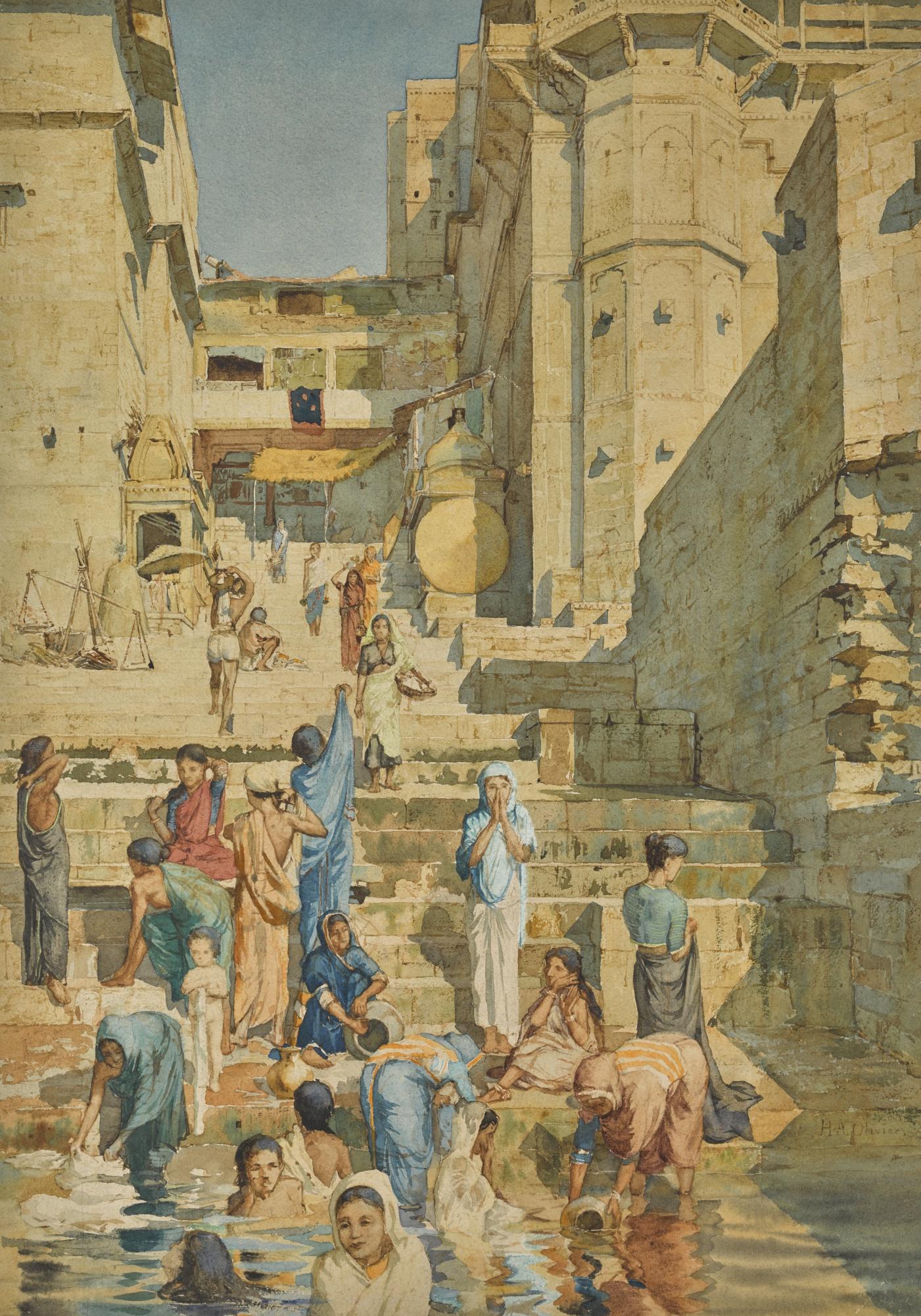 Herbert Arnould Olivier - Untitled (Bathers In The Ganges)