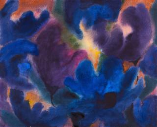 Herbert Beck - Blaue und violette Blüten.