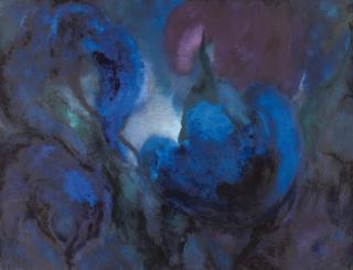 Herbert Beck - Lila und blaue Blüten.