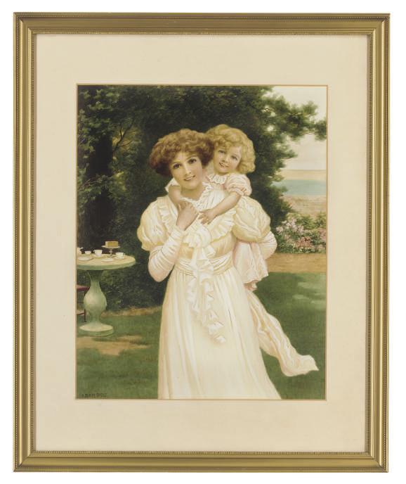 Herbert Blande Sparks - Mother and child in the garden