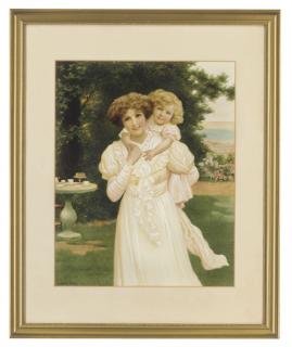 Herbert Blande Sparks - Mother and child in the garden