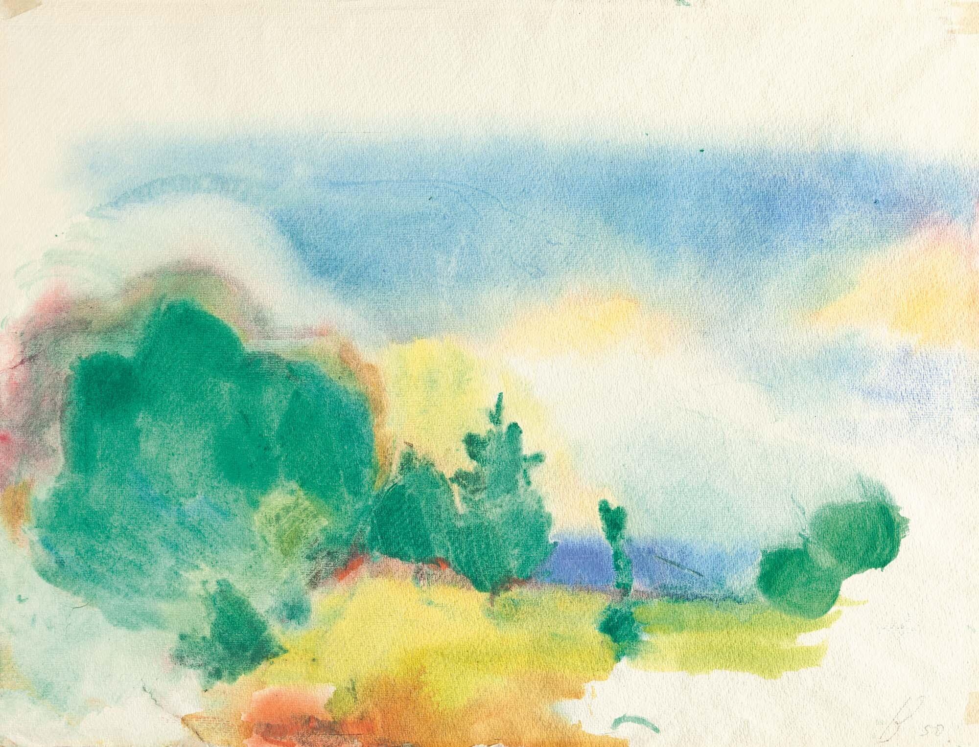 Herbert Boeckl - Landschaft in Kärnten.