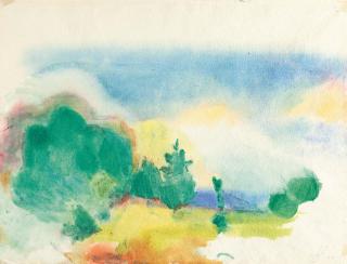 Herbert Boeckl - Landschaft in Kärnten.