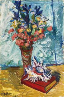 Herbert Boeckl - Stillleben Mit Muschel Und Buch (Still Life With Shell And Book)