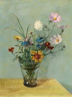 Herbert Böttger - Blumenstillleben in Glasvase