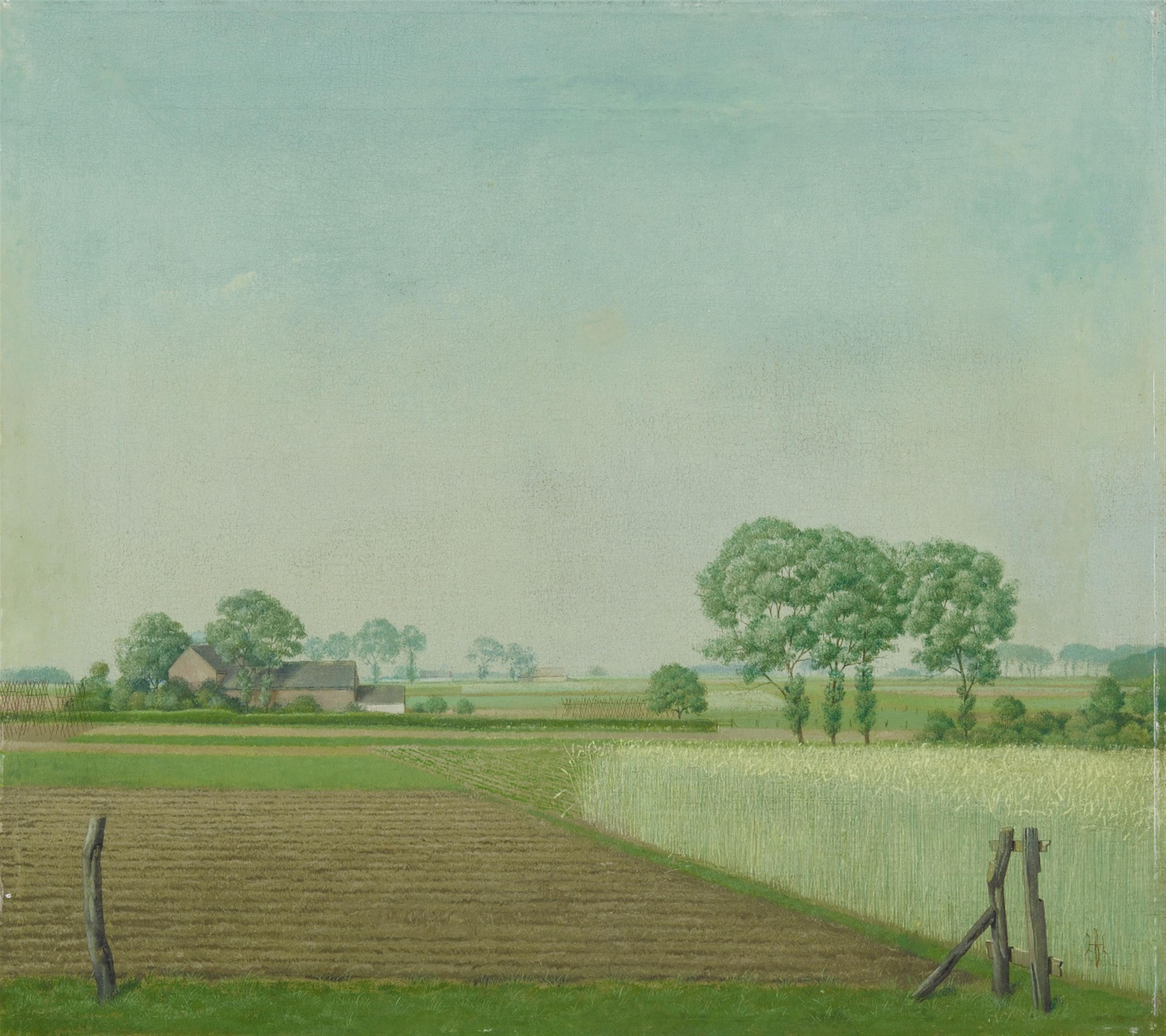 Herbert Böttger - Getreidefeld (Landschaft mit Gehöft)
