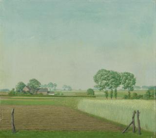 Herbert Böttger - Getreidefeld (Landschaft mit Gehöft)