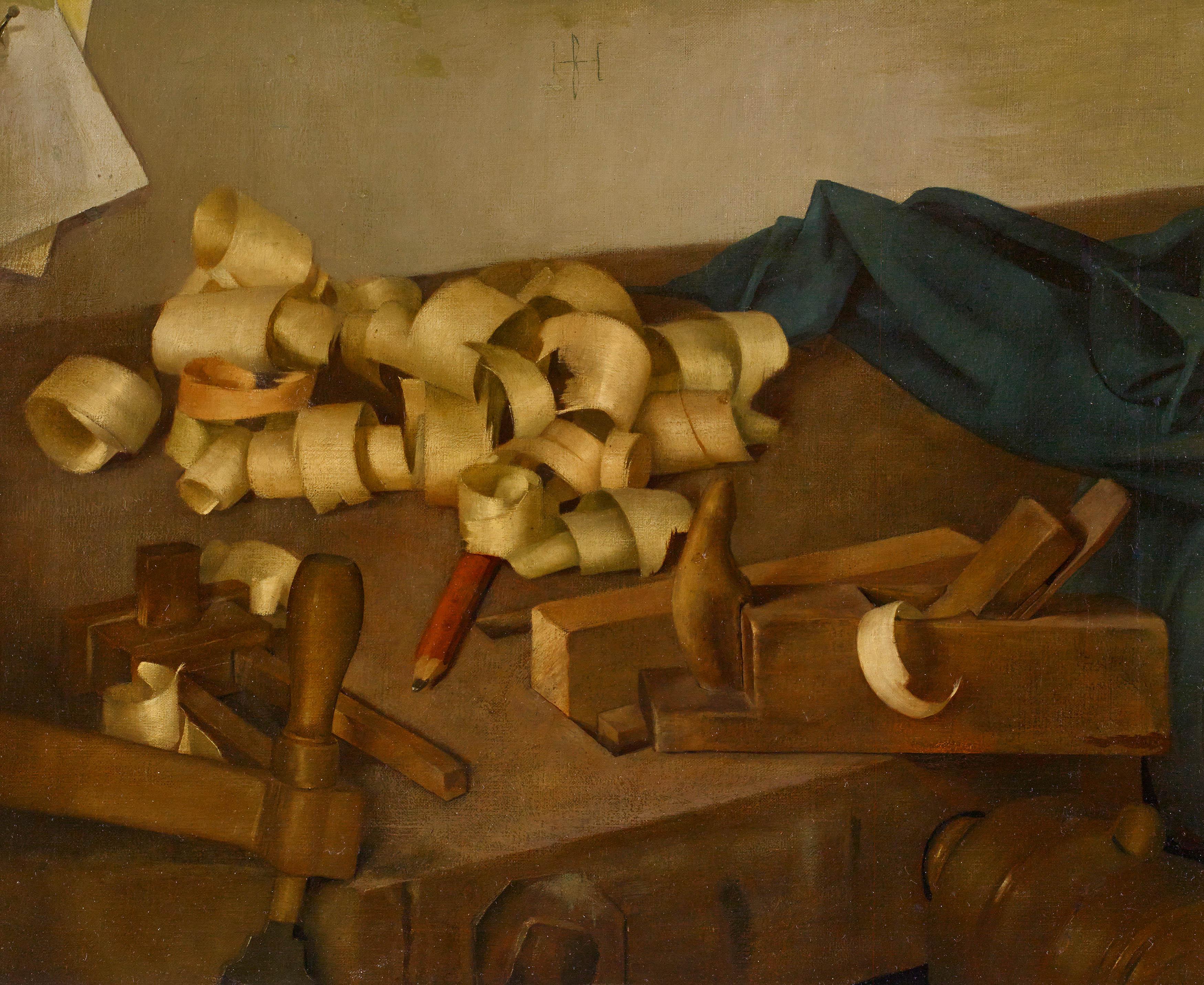 Herbert Böttger - Stillleben auf Hobelbank